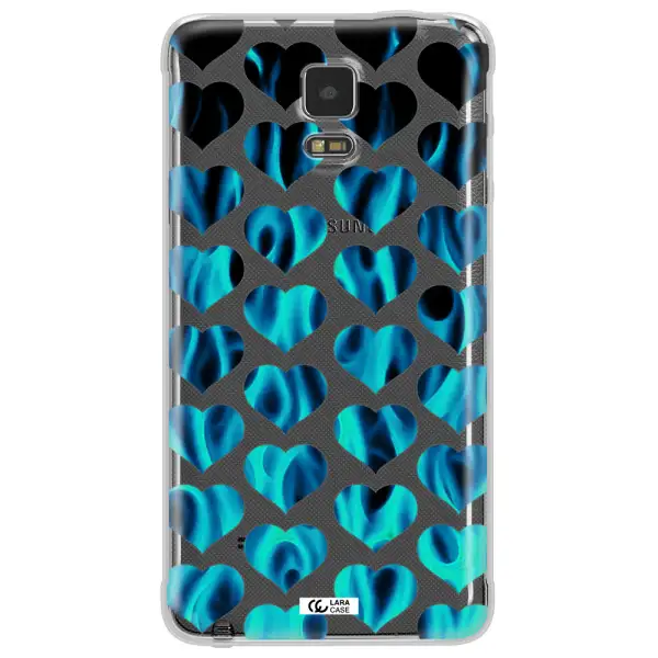 Heart Flame Samsung Note 4 Clear TPU Case
