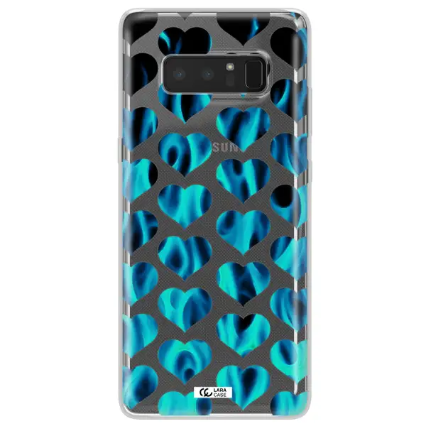 Heart Flame Samsung Note 8 Clear TPU Case