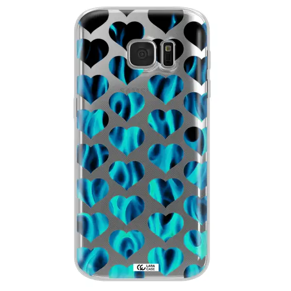 Heart Flame Samsung S 7 Clear TPU Case