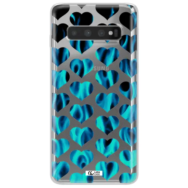 Heart Flame Samsung S10 Clear TPU Case
