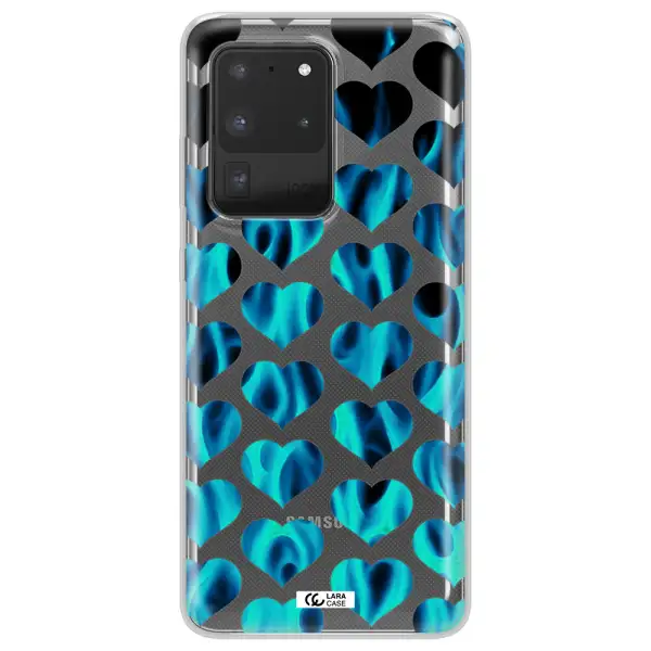 Heart Flame Samsung S20 Ultra Clear TPU Case