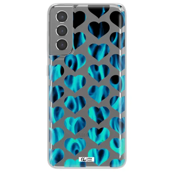 Heart Flame Samsung S21 Clear TPU Case