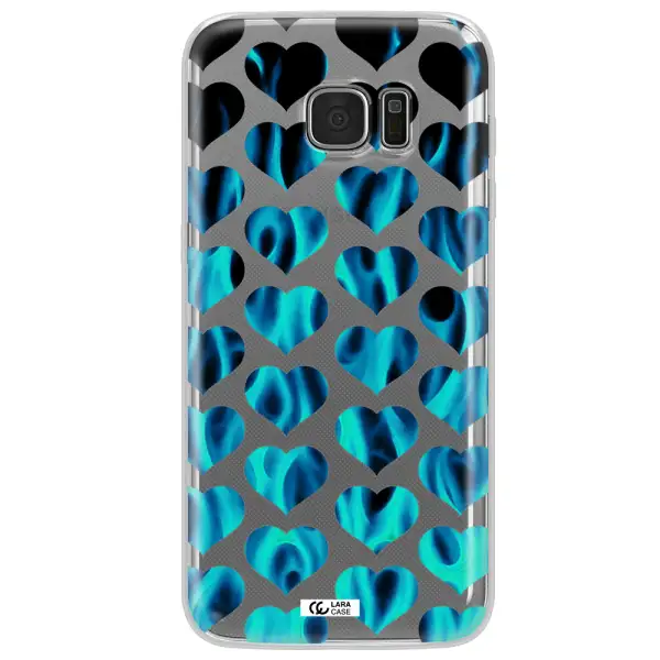 Heart Flame Samsung S7 Edge Clear TPU Case