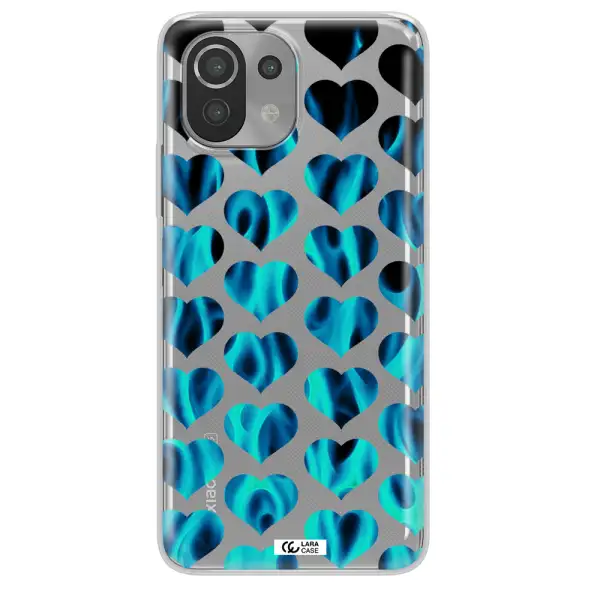 Heart Flame Xiaomi Mi 11 Lite Clear TPU Case
