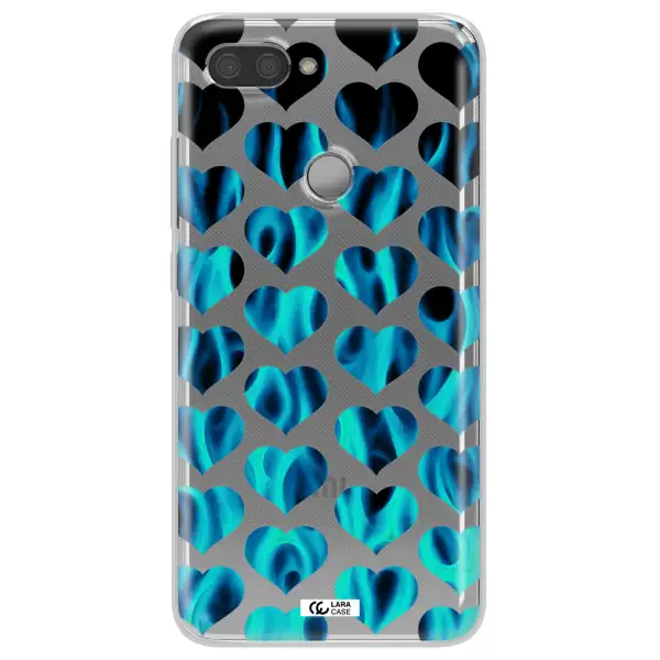 Heart Flame Xiaomi Mi 8 Lite Clear TPU Case