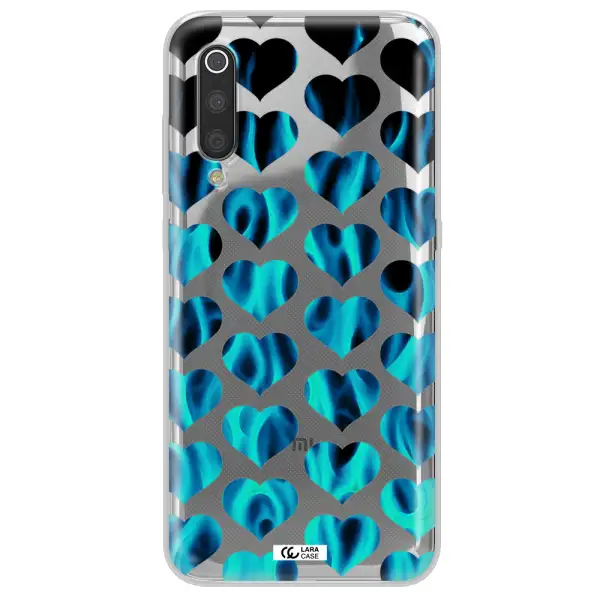 Heart Flame Xiaomi Mi 9 Clear TPU Case