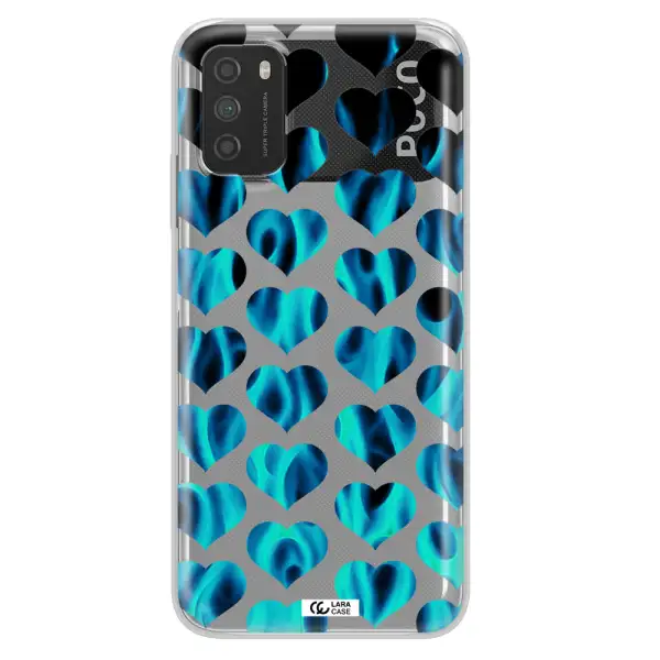 Heart Flame Xiaomi Poco M3 Clear TPU Case