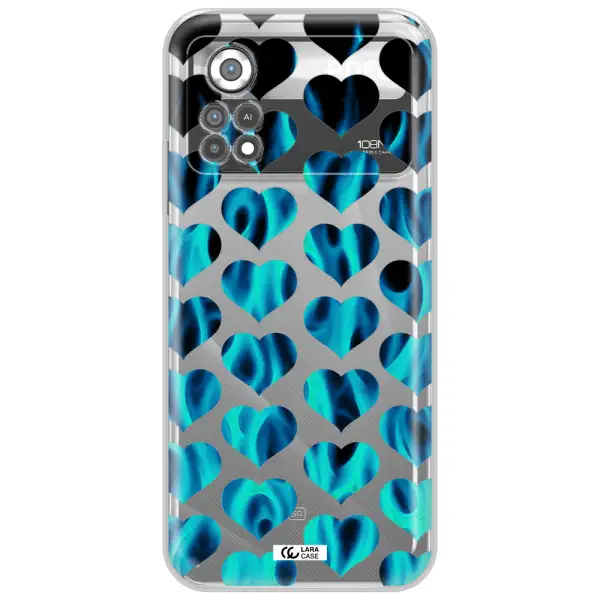 Heart Flame Xiaomi Poco X4 Pro Clear TPU Case