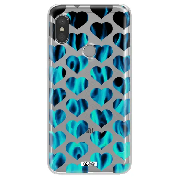 Heart Flame Xiaomi Redmi Note 6 Pro Clear TPU Case