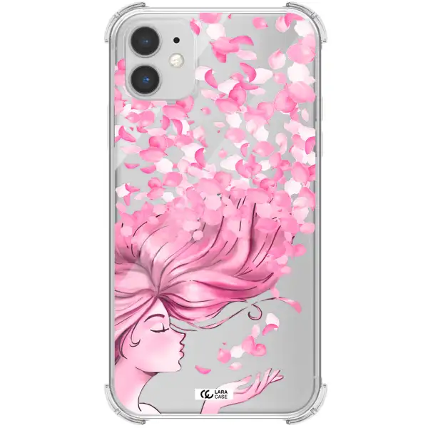 Sakura Leaves Hair Apple iPhone 11 Clear PC Case