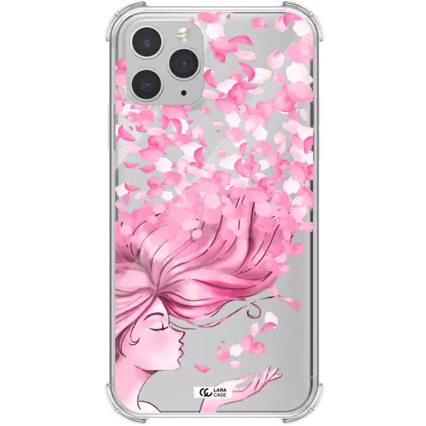 Sakura Leaves Hair Apple iPhone 11 pro max Clear PC Case