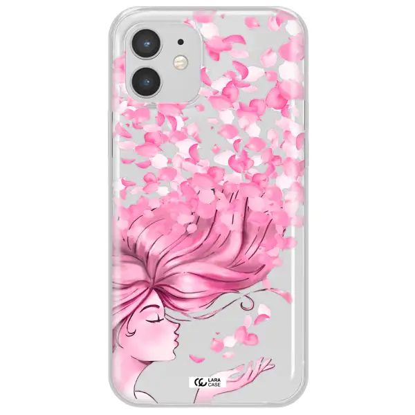 Sakura Leaves Hair Apple iPhone 12 Clear TPU Case