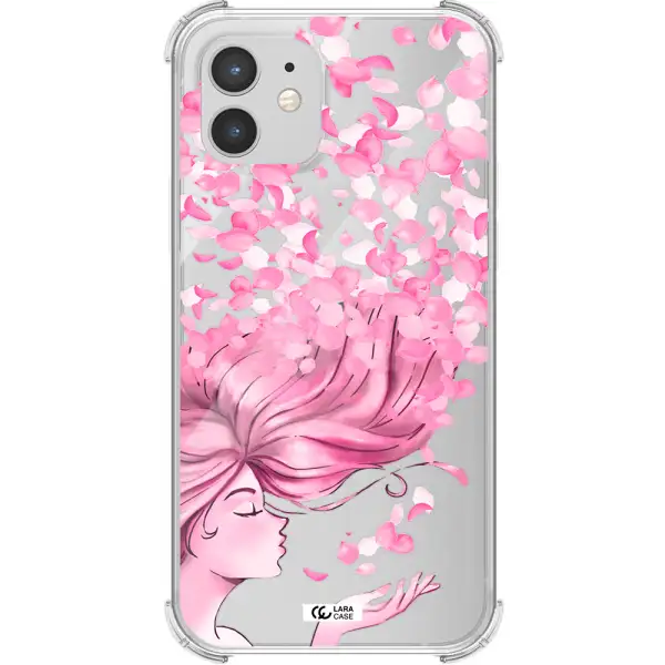 Sakura Leaves Hair Apple iPhone 12 mini Clear PC Case