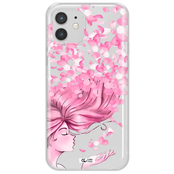 Sakura Leaves Hair Apple iPhone 12 mini Clear TPU Case