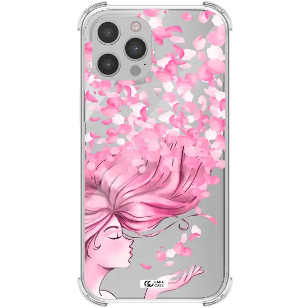 Sakura Leaves Hair Apple iPhone 12 pro max Clear PC Case