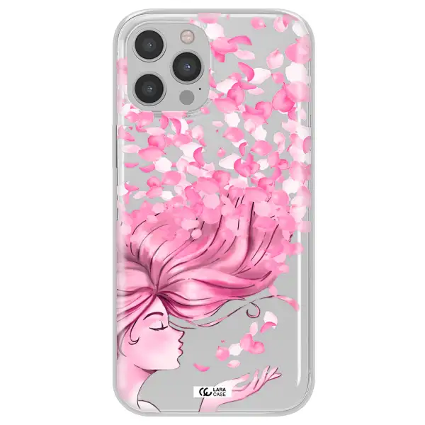 Sakura Leaves Hair Apple iPhone 12 pro max Clear TPU Case