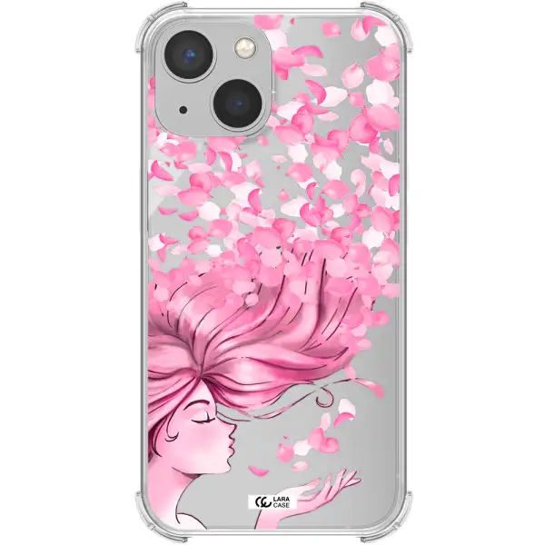 Sakura Leaves Hair Apple iPhone 13 Clear PC Case