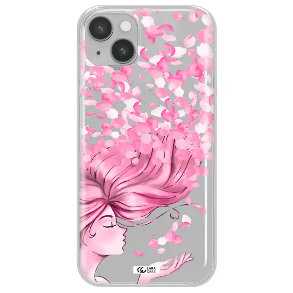 Sakura Leaves Hair Apple iPhone 14 Clear TPU Case
