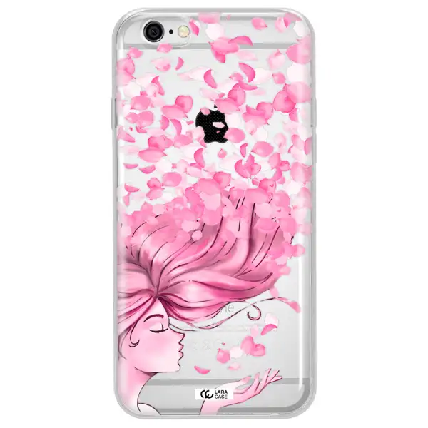 Sakura Leaves Hair Apple iPhone 6 plus Clear TPU Case
