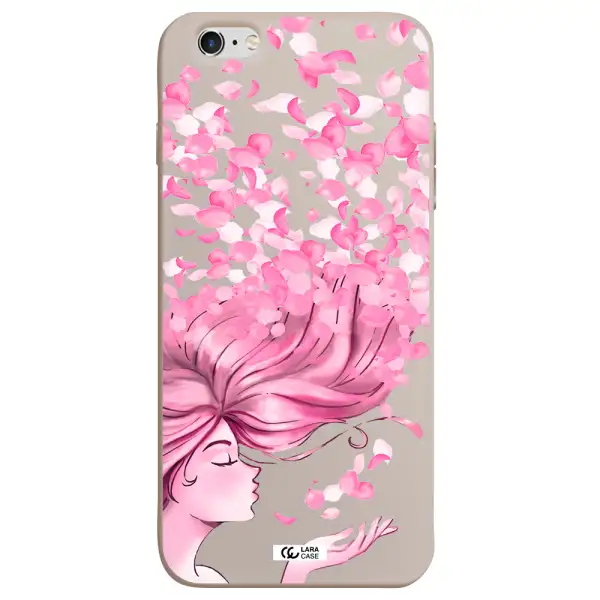 Sakura Leaves Hair Apple iPhone 6 plus Silicone Stone Case