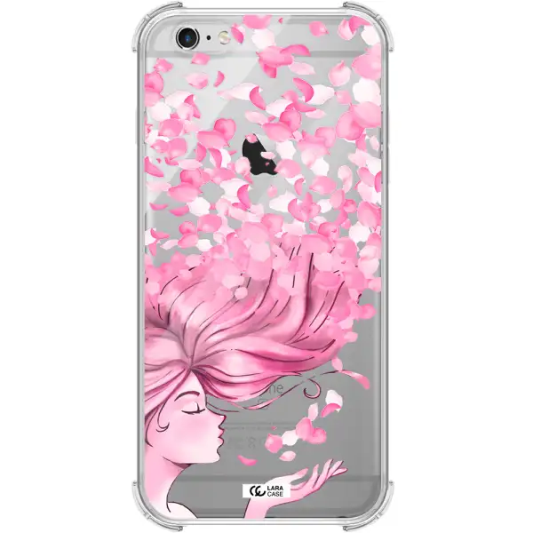 Sakura Leaves Hair Apple iPhone 6 s plus Clear PC Case