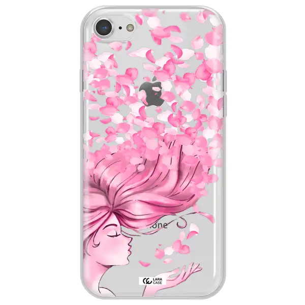 Sakura Leaves Hair Apple iPhone 7 Clear TPU Case