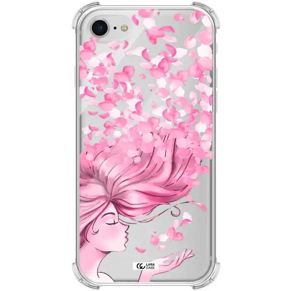 Sakura Leaves Hair Apple iPhone se 2020 Clear PC Case