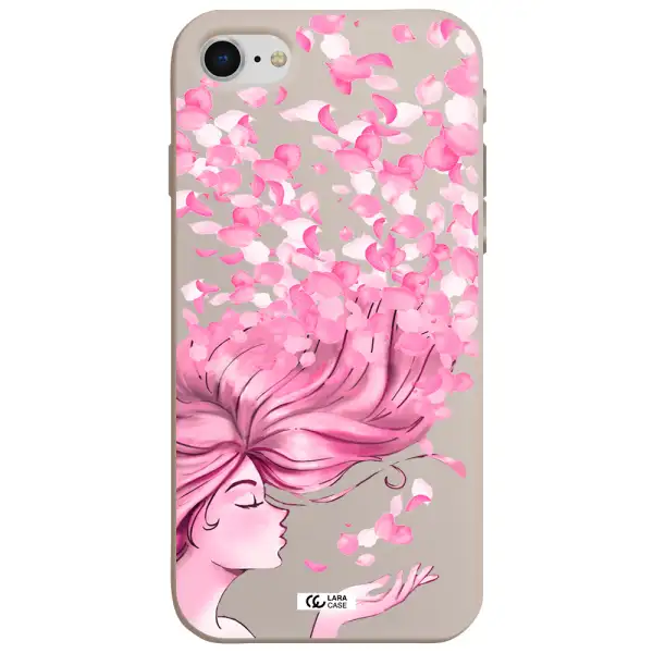 Sakura Leaves Hair Apple iPhone se 2020 Silicone Stone Case