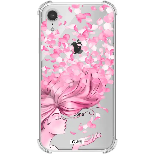 Sakura Leaves Hair Apple iPhone XR Clear PC Case