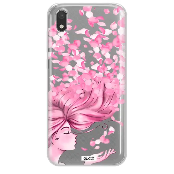 Sakura Leaves Hair Huawei Honor 8S Clear TPU Case