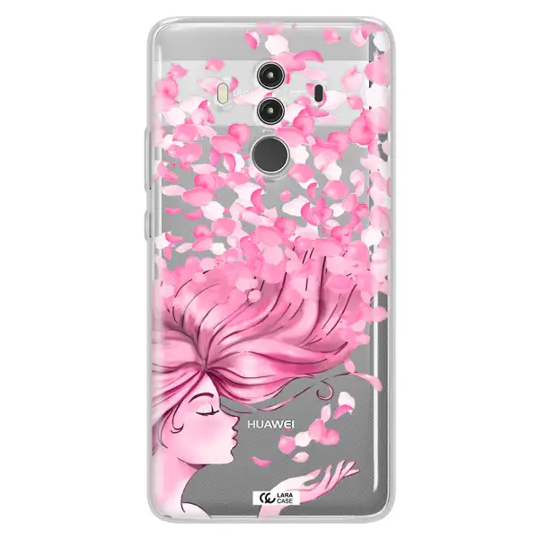 Sakura Leaves Hair Huawei Mate 10 Clear TPU Case
