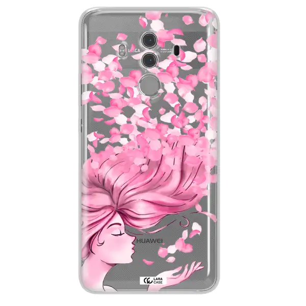 Sakura Leaves Hair Huawei Mate 10 Pro Clear TPU Case