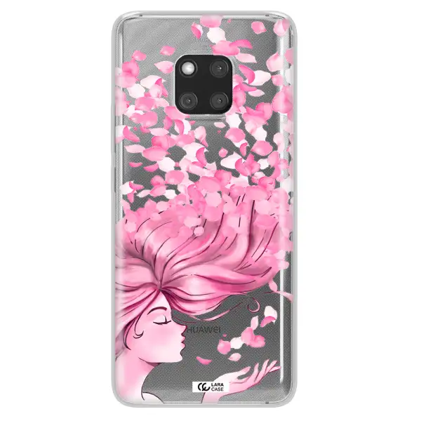 Sakura Leaves Hair Huawei Mate 20 Pro Clear TPU Case