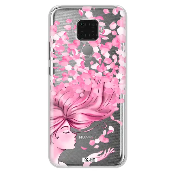 Sakura Leaves Hair Huawei Mate 30 Lite Clear TPU Case