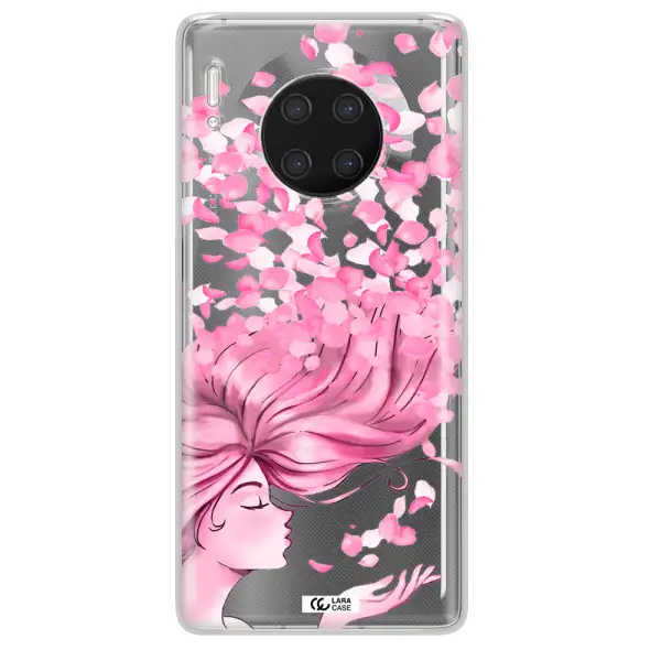Sakura Leaves Hair Huawei Mate 30 Pro Clear TPU Case