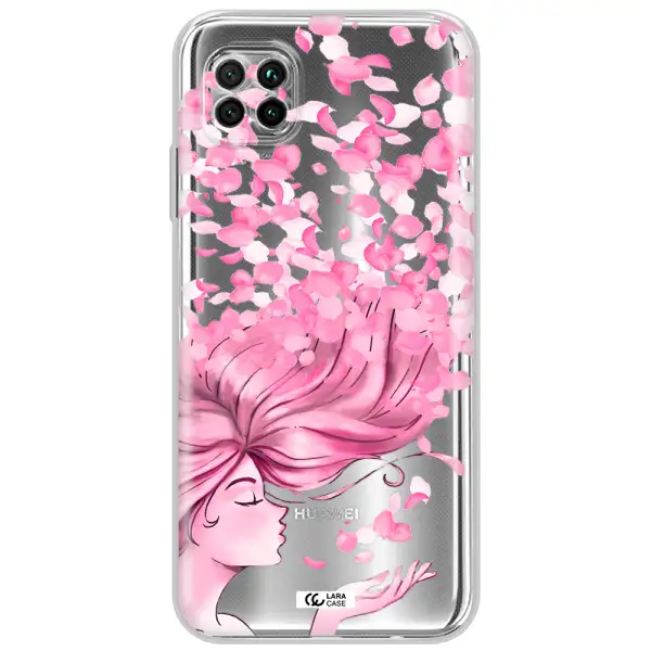 Sakura Leaves Hair Huawei Nova 7I Clear Tpu Case