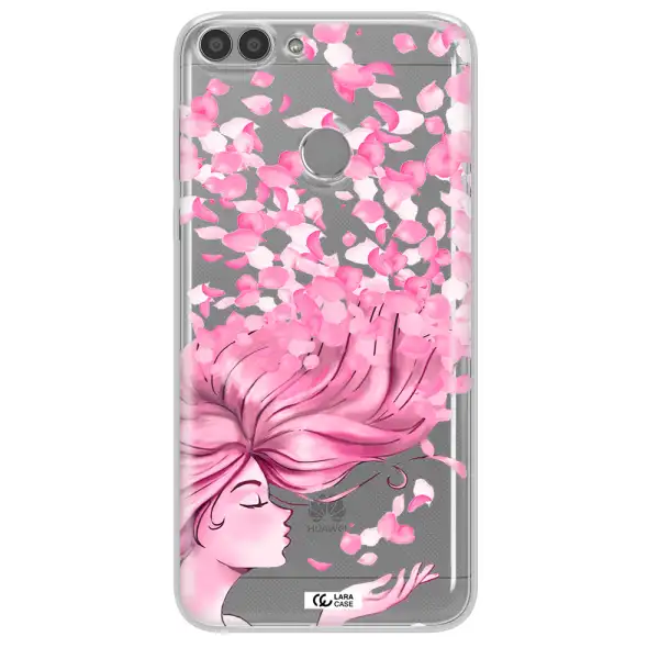 Sakura Leaves Hair Huawei P Smart 2017 Clear TPU Case