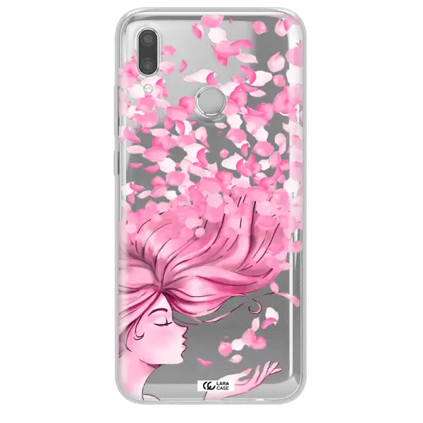 Sakura Leaves Hair Huawei P Smart 2019 Clear TPU Case