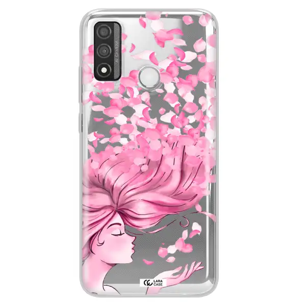 Sakura Leaves Hair Huawei P Smart 2020 Clear TPU Case