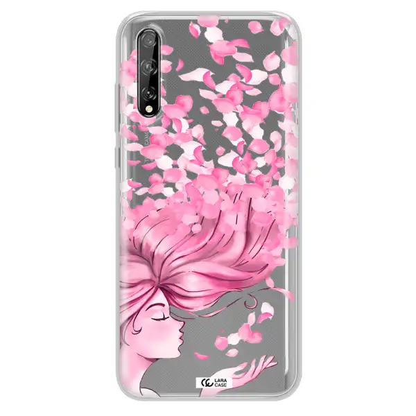 Sakura Leaves Hair Huawei P Smart S Clear TPU Case