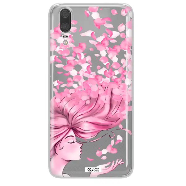 Sakura Leaves Hair Huawei P20 Clear TPU Case