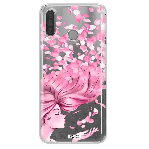 Sakura Leaves Hair Huawei P30 Lite Clear TPU Case