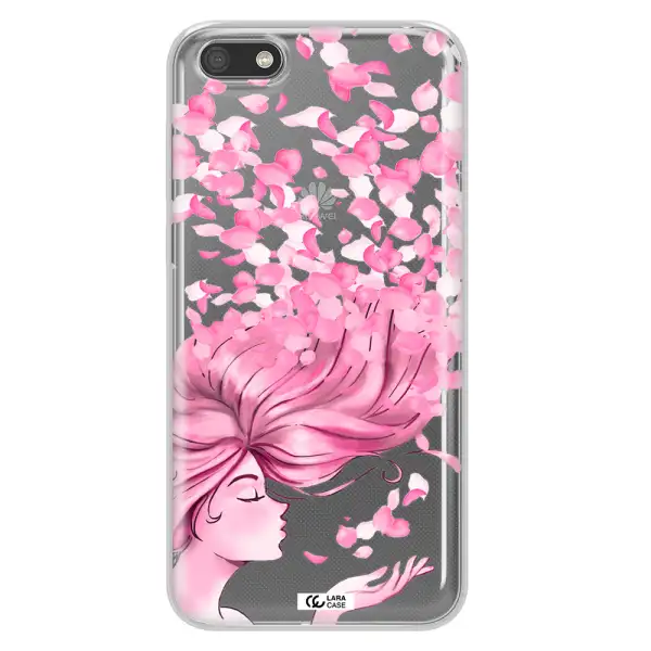 Sakura Leaves Hair Huawei Y5 2018 Clear TPU Case