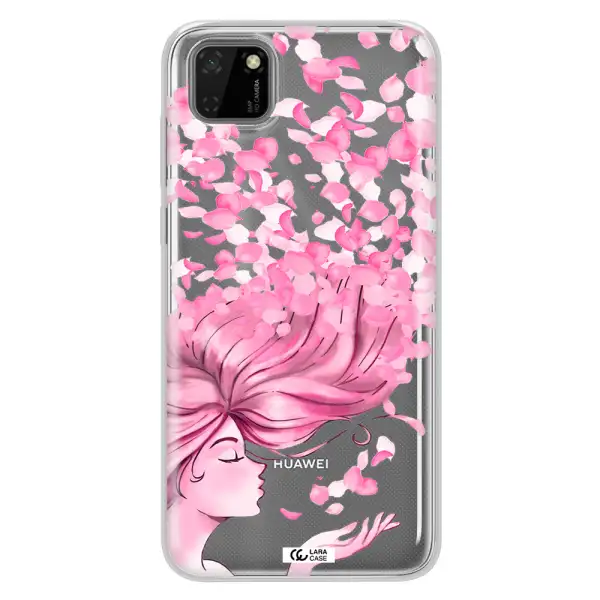 Sakura Leaves Hair Huawei Y5P Clear TPU Case