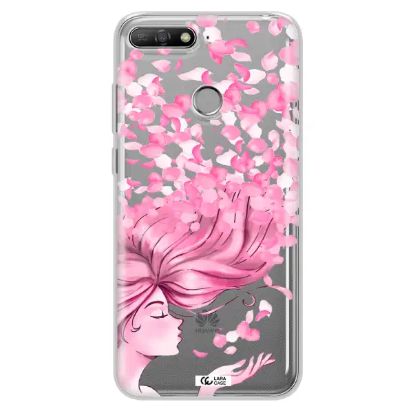 Sakura Leaves Hair Huawei Y6 Prime 2018 Clear TPU Case