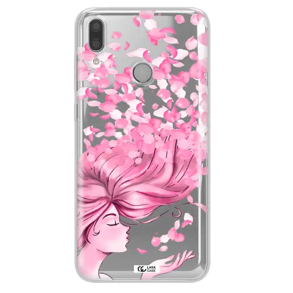 Sakura Leaves Hair Huawei Y9 2019 Clear TPU Case