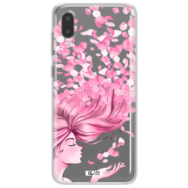 Sakura Leaves Hair Samsung A02 Clear TPU Case