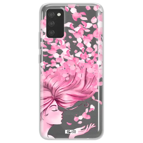 Sakura Leaves Hair Samsung A02S Clear TPU Case