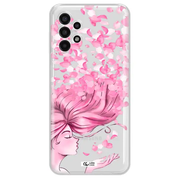 Sakura Leaves Hair Samsung A13 4g Clear TPU Case
