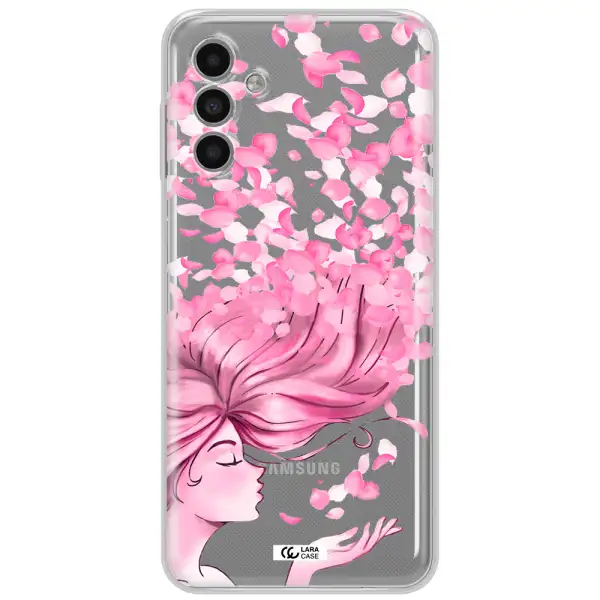 Sakura Leaves Hair Samsung A13 5G Clear Tpu Case